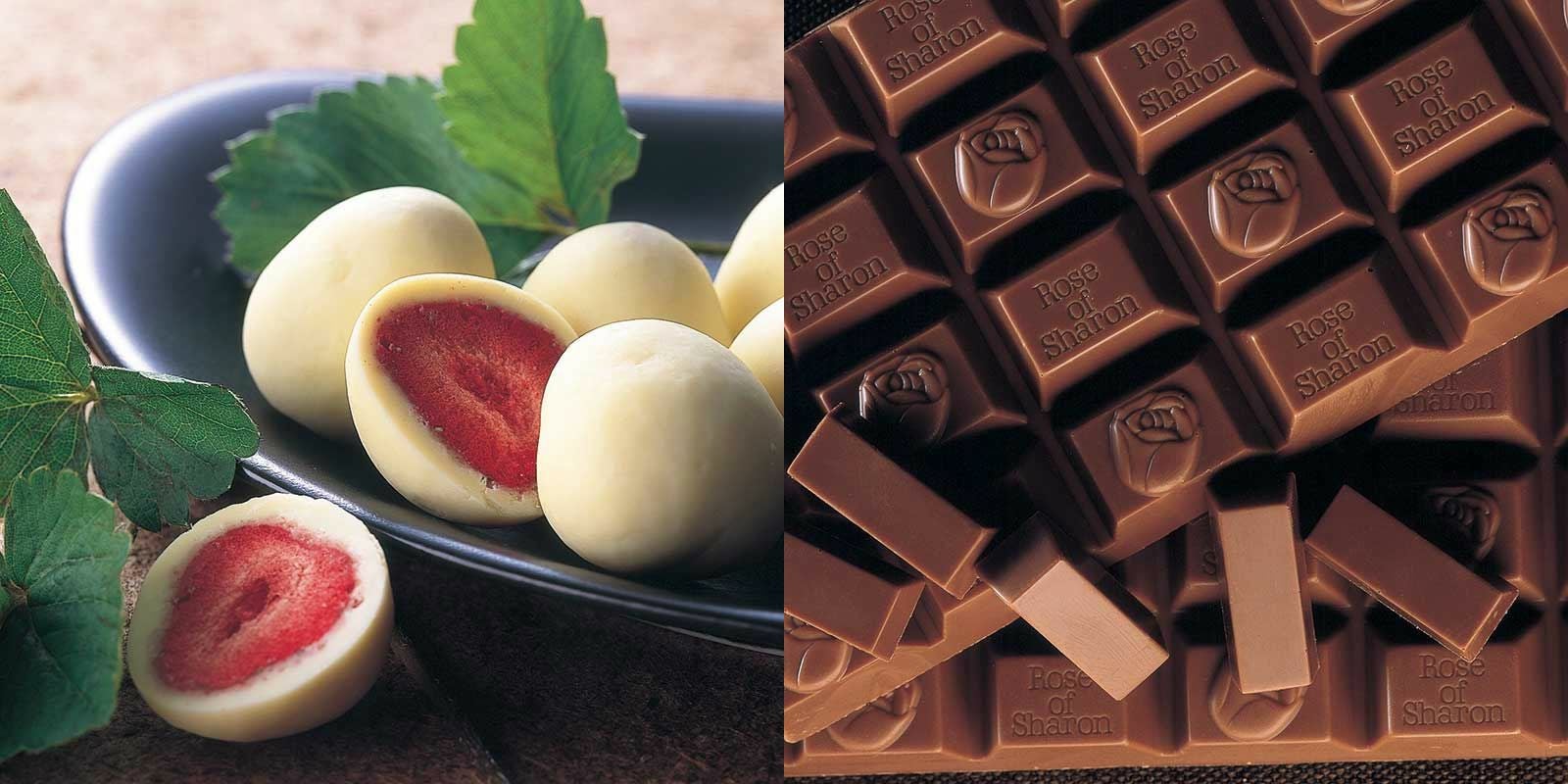 柿の種チョコ マミング 化粧箱とプチ・ローズオブシャロン 化粧箱の