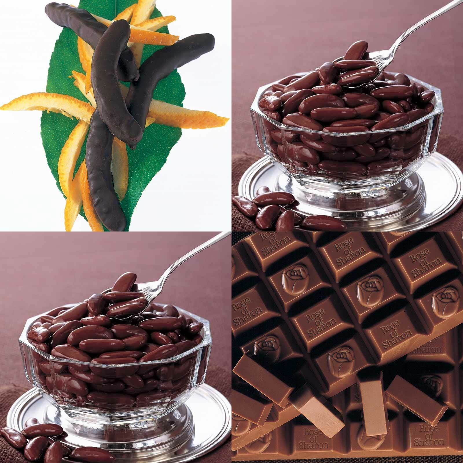 オレンジピールチョコレート 角箱と柿の種チョコ マミング 角箱と柿の